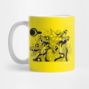 cadejo hound infernal dogs ecopop in mayan pattern art Mug